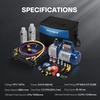 image:imageVIVOHOME 13 HP 45CFM 1 Stage HVAC Vacuum Pump and 4 Way AC Manifold Gauge  110V AC Vacuum Pump Kit with Leak Detector 5ft Hoses for R134a R12 R22 R502 R410a Air Conditioning Refrigeration Rechargingblue