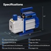 image:imageVIVOHOME 13 HP 45CFM 1 Stage HVAC Vacuum Pump and 4 Way AC Manifold Gauge  110V AC Vacuum Pump Kit with Leak Detector 5ft Hoses for R134a R12 R22 R502 R410a Air Conditioning Refrigeration Rechargingblue