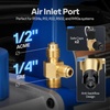 image:imageVIVOHOME 13 HP 45CFM 1 Stage HVAC Vacuum Pump and 4 Way AC Manifold Gauge  110V AC Vacuum Pump Kit with Leak Detector 5ft Hoses for R134a R12 R22 R502 R410a Air Conditioning Refrigeration Rechargingblue