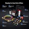 image:imageVIVOHOME 13 HP 45CFM 1 Stage HVAC Vacuum Pump and 4 Way AC Manifold Gauge  110V AC Vacuum Pump Kit with Leak Detector 5ft Hoses for R134a R12 R22 R502 R410a Air Conditioning Refrigeration Rechargingblack