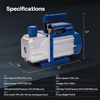 image:imageVIVOHOME 13 HP 45CFM 1 Stage HVAC Vacuum Pump and 4 Way AC Manifold Gauge  110V AC Vacuum Pump Kit with Leak Detector 5ft Hoses for R134a R12 R22 R502 R410a Air Conditioning Refrigeration Rechargingblue
