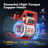 image:imageVIVOHOME 13 HP 45CFM 1 Stage HVAC Vacuum Pump and 4 Way AC Manifold Gauge  110V AC Vacuum Pump Kit with Leak Detector 5ft Hoses for R134a R12 R22 R502 R410a Air Conditioning Refrigeration Rechargingred