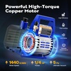 image:imageVIVOHOME 13 HP 45CFM 1 Stage HVAC Vacuum Pump and 4 Way AC Manifold Gauge  110V AC Vacuum Pump Kit with Leak Detector 5ft Hoses for R134a R12 R22 R502 R410a Air Conditioning Refrigeration Rechargingblue