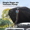 image:imageVIVOHOME 13 HP 45CFM 1 Stage HVAC Vacuum Pump and 4 Way AC Manifold Gauge  110V AC Vacuum Pump Kit with Leak Detector 5ft Hoses for R134a R12 R22 R502 R410a Air Conditioning Refrigeration Rechargingblack