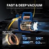 image:imageVIVOHOME 13 HP 45CFM 1 Stage HVAC Vacuum Pump and 4 Way AC Manifold Gauge  110V AC Vacuum Pump Kit with Leak Detector 5ft Hoses for R134a R12 R22 R502 R410a Air Conditioning Refrigeration Rechargingblue
