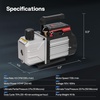 image:imageVIVOHOME 13 HP 45CFM 1 Stage HVAC Vacuum Pump and 4 Way AC Manifold Gauge  110V AC Vacuum Pump Kit with Leak Detector 5ft Hoses for R134a R12 R22 R502 R410a Air Conditioning Refrigeration Rechargingblack