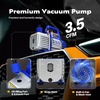 image:imageVIVOHOME 13 HP 45CFM 1 Stage HVAC Vacuum Pump and 4 Way AC Manifold Gauge  110V AC Vacuum Pump Kit with Leak Detector 5ft Hoses for R134a R12 R22 R502 R410a Air Conditioning Refrigeration Rechargingblue