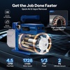 image:imageVIVOHOME 13 HP 45CFM 1 Stage HVAC Vacuum Pump and 4 Way AC Manifold Gauge  110V AC Vacuum Pump Kit with Leak Detector 5ft Hoses for R134a R12 R22 R502 R410a Air Conditioning Refrigeration Rechargingblue
