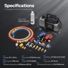 image:imageVIVOHOME A2L 13 HP 4CFM Single Stage AC Vacuum Pump and Manifold Gauge Set  HVAC Vacuum Pump Kit with 5ft Hoses Sparkless Motor for R454B R32 R1234yf R134a R22 R410a Car Mini Split Systems4 CFM