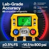 image:imageVIVOHOME Digital HVAC Manifold Gauge Set with 3 Hoses and R410a Adapters  Refrigeration AC Gauges for R410a R32 R454B R22 Refrigerant Recharge Kitwith R410a Adapters
