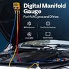 image:imageVIVOHOME Digital HVAC Manifold Gauge Set with 3 Hoses and R410a Adapters  Refrigeration AC Gauges for R410a R32 R454B R22 Refrigerant Recharge Kitwith R410a Adapters