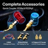 image:imageVIVOHOME Digital HVAC Manifold Gauge Set with 3 Hoses and R410a Adapters  Refrigeration AC Gauges for R410a R32 R454B R22 Refrigerant Recharge Kitwith R410a Adapters  R134aR1234yf Couplers