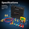 image:imageVIVOHOME Digital HVAC Manifold Gauge Set with 3 Hoses and R410a Adapters  Refrigeration AC Gauges for R410a R32 R454B R22 Refrigerant Recharge Kitwith R410a Adapters  R134aR1234yf Couplers