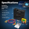 image:imageVIVOHOME Digital HVAC Manifold Gauge Set with 3 Hoses and R410a Adapters  Refrigeration AC Gauges for R410a R32 R454B R22 Refrigerant Recharge Kitwith R410a Adapters