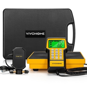 image:imageVIVOHOME HVAC Refrigerant Scale with Separate AutoDosing Charge Valve  220 lb High Precision Electronic Freon Refrigeration Charging Scale with Case for Freon Recover Charge