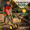 image:imageVIVOHOME Kids Wheelbarrow 11PCS Set Children Garden Cart Green  With Metal Gardening Tools Apron amp Gloves for Fun Educational Backyard PlayGreen