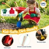 image:imageVIVOHOME Kids Wheelbarrow 11PCS Set Children Garden Cart Green  With Metal Gardening Tools Apron amp Gloves for Fun Educational Backyard PlayRed