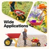 image:imageVIVOHOME Kids Wheelbarrow 11PCS Set Children Garden Cart Green  With Metal Gardening Tools Apron amp Gloves for Fun Educational Backyard PlayRed