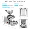 image:imageVIVOHOME Electric 4 Blades Ice Crusher Shaver 210lbshr and Automatic Chewable Nugget Ice Cube Maker Machine with Hand Scoop