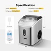 image:imageVIVOHOME Electric 4 Blades Ice Crusher Shaver 210lbshr and Automatic Chewable Nugget Ice Cube Maker Machine with Hand Scoop