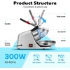 image:imageVIVOHOME Electric Dual Blades Ice Crusher Shaver Snow Cone Maker Machine Silver and Automatic Chewable Nugget Ice Cube Maker Machine