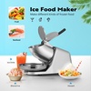 image:imageVIVOHOME Electric Dual Blades Ice Crusher Shaver Snow Cone Maker Machine Silver and Automatic Chewable Nugget Ice Cube Maker Machine