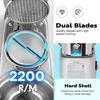 image:imageVIVOHOME Electric Dual Blades Ice Crusher Shaver Snow Cone Maker Machine Silver and Automatic Chewable Nugget Ice Cube Maker Machine