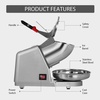 image:imageVIVOHOME Electric Dual Blades Ice Crusher Shaver with 11 Inch Height Snow Cone Maker Machine