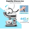 image:imageVIVOHOME Silver Electric Dual Blades Ice Crusher Shaver 440lbs per Hour and Black Nugget Ice Maker Countertop 44lbs per Day