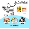 image:imageVIVOHOME Silver Electric Dual Blades Ice Crusher Shaver 440lbs per Hour and Black Nugget Ice Maker Countertop 44lbs per Day