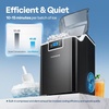 image:imageVIVOHOME Silver Electric Dual Blades Ice Crusher Shaver 440lbs per Hour and Black Nugget Ice Maker Countertop 44lbs per Day