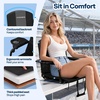 image:imageVIVOHOME Stadium Seats with Back Support Bleacher Chairs for Sport Event  Cup Holder Shoulder Strap 2 Pack Portable Foldable Seat ComfortableBlack and Gray