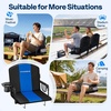 image:imageVIVOHOME Stadium Seats with Back Support Bleacher Chairs for Sport Event  Cup Holder Shoulder Strap 2 Pack Portable Foldable Seat ComfortableBlack and Blue