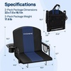 image:imageVIVOHOME Stadium Seats with Back Support Bleacher Chairs for Sport Event  Cup Holder Shoulder Strap 2 Pack Portable Foldable Seat ComfortableBlack and Navy Blue