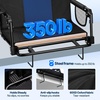 image:imageVIVOHOME Stadium Seats with Back Support Bleacher Chairs for Sport Event  Cup Holder Shoulder Strap 2 Pack Portable Foldable Seat ComfortableBlack and Navy Blue