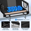 image:imageVIVOHOME Stadium Seats with Back Support Bleacher Chairs for Sport Event  Cup Holder Shoulder Strap 2 Pack Portable Foldable Seat ComfortableBlack and Gray
