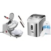 image:imageVIVOHOME Electric Ice Shaver Snow Cone Maker Machine Silver and Compact Countertop Automatic Chewable Nugget Ice Cube Maker Machine