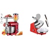 image:imageVIVOHOME Red 3 in 1 Stand Mixer with 6 Quart Bowl and Meat Grinder Blender Attachments and Red Electric Ice Shaver Crusher 143lbs per Hour with Ice Pick
