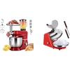 image:imageVIVOHOME Red 6 in 1 Stand Mixer with 85 Quart Bowl and Meat Grinder Blender Pasta Maker Attachments and Red Electric Ice Shaver Crusher 143lbs per Hour with Ice Pick