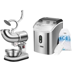 image:imageVIVOHOME Electric Dual Blades Ice Crusher and Compact Countertop Automatic Chewable Nugget Ice Cube Maker Machine