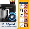 image:imageVIVOHOME Black 6 in 1 Stand Mixer with 85 Quart Bowl and Meat Grinder Blender Pasta Maker Attachments and Stainless Steel 93QT Steam Juicer