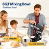 image:imageVIVOHOME Black Stand Mixer with Fermentation and 6 Qt Bowl and One Touch Presets and Black 9 in 1 Multifunctional Stand Mixer with 6 Speed and 75 Qt and Timer for Kitchen