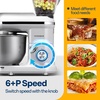 image:imageVIVOHOME Gray 660W 10 Speed 6 Quart TiltHead Stand Mixer and Silver 3 in 1 Multifunctional Stand Mixer 650W 6 Speed with Meat Grinder and Juice Blender