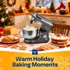 image:imageVIVOHOME Gray 660W 10 Speed 6 Quart TiltHead Stand Mixer and Silver 3 in 1 Multifunctional Stand Mixer 650W 6 Speed with Meat Grinder and Juice Blender