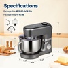 image:imageVIVOHOME Gray Stand Mixer with Fermentation and 6 Qt Bowl and One Touch Presets and Silver 9 in 1 Multifunctional Stand Mixer with 6 Speed and 75 Qt and Timer for Kitchen