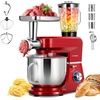 image:imageVIVOHOME Red 6 in 1 Stand Mixer with 85 Quart Bowl and Meat Grinder Blender Pasta Maker Attachments and Stainless Steel 93QT Steam Juicer