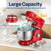 image:imageVIVOHOME Red 6 in 1 Stand Mixer with 85 Quart Bowl and Meat Grinder Blender Pasta Maker Attachments and Stainless Steel 93QT Steam Juicer