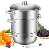 image:imageVIVOHOME Red 9 in 1 Stand Mixer with Fermentation 75 Quart 6 Speed Timer and Meat Grinder Juice Blender Vegetable Slicer Pasta Cookie Attachments and Stainless Steel 93QT Steam Juicer