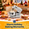 image:imageVIVOHOME Silver 660W 10 Speed 6 Quart TiltHead Stand Mixer and Silver 6 in 1 Stand Mixer 85 Quart Electric TiltHead with Meat Grinder Blender Pasta Maker
