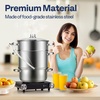 image:imageVIVOHOME Silver 660W 10 Speed 6 Quart TiltHead Stand Mixer and Stainless Steel Steam Juicer Extractor 11 Qt with Tempered Glass Lid and 2 Hose for Kitchen